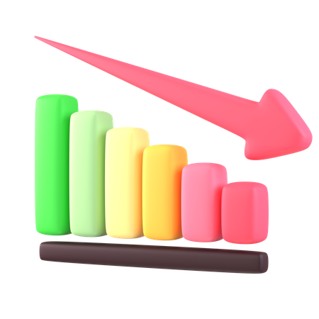 Loss Chart  3D Icon