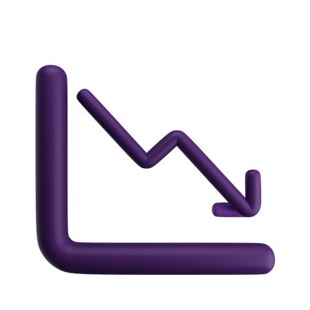 Loss Chart  3D Icon