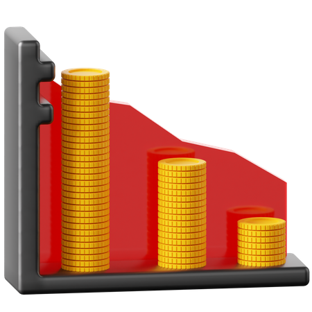 Loss Chart  3D Icon