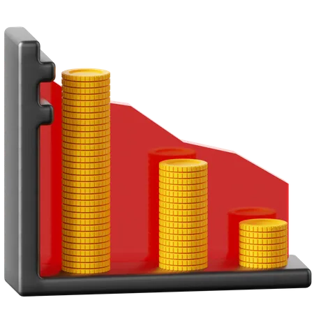 Loss Chart  3D Icon