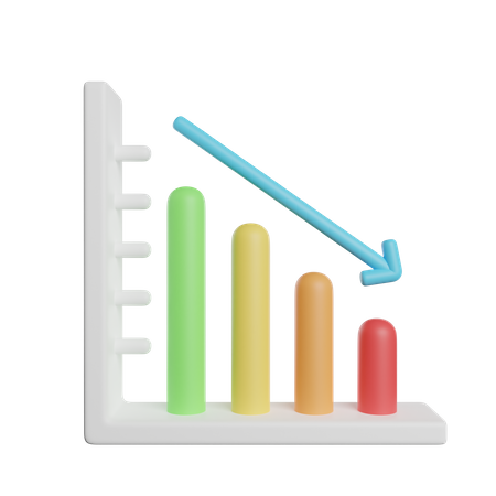 Loss Chart  3D Icon