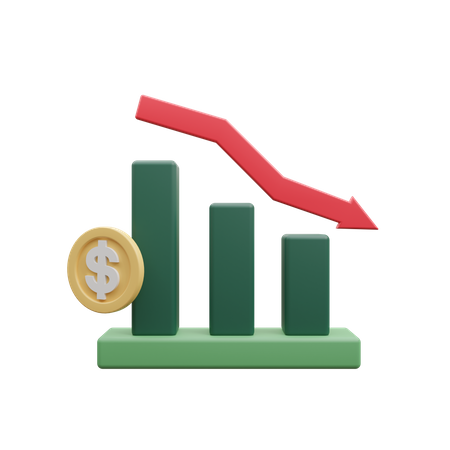 Loss Chart  3D Icon