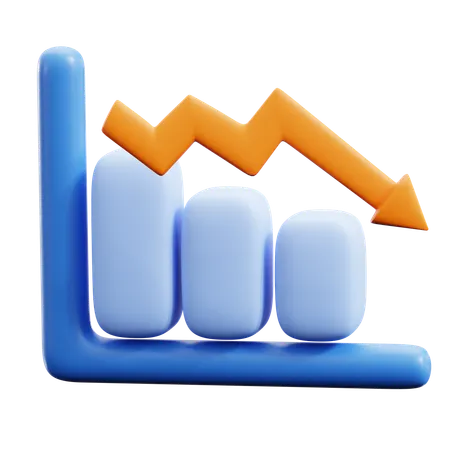 Loss Chart  3D Icon