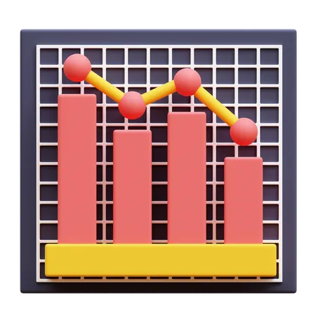 Loss Chart  3D Icon