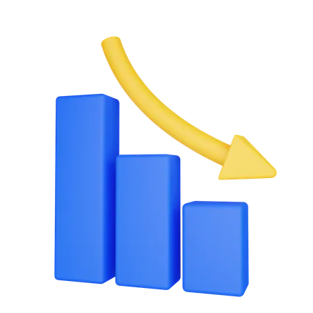 Loss Chart  3D Icon