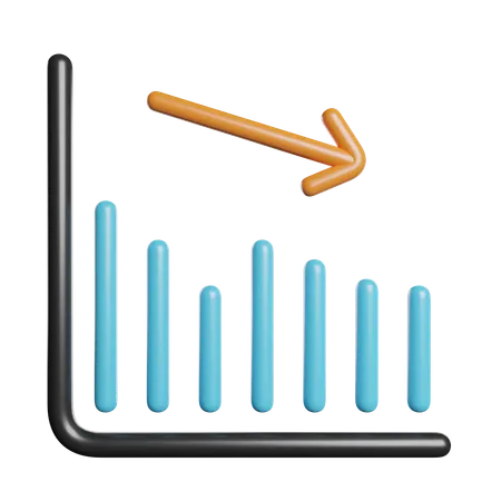 Loss Chart  3D Icon