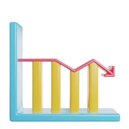 Loss Chart  3D Icon