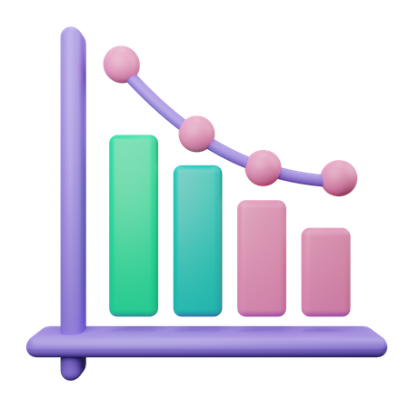 Loss Chart  3D Illustration