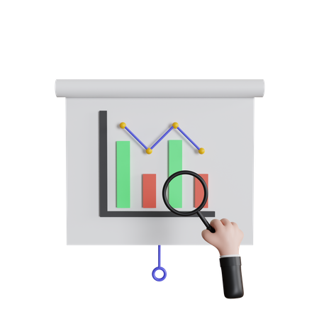 Loss Chart Analysis  3D Icon