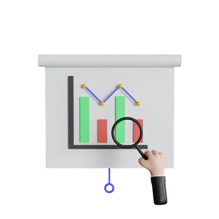 Loss Chart Analysis  3D Icon