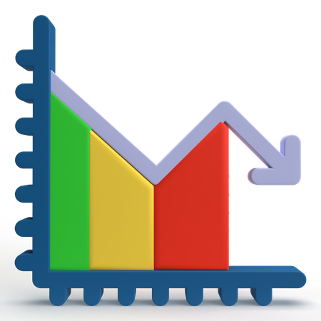 Loss Graph  3D Icon