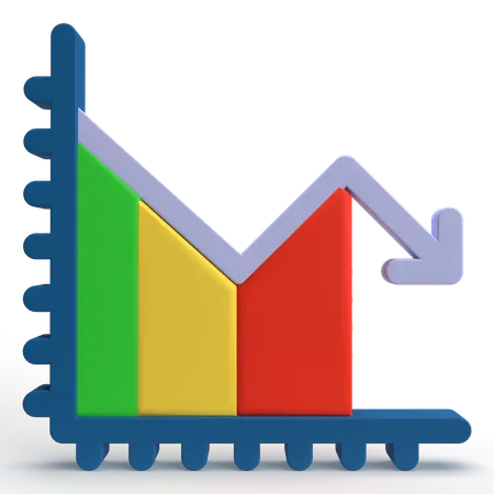 Loss Graph  3D Icon