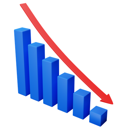 Loss Graph  3D Illustration