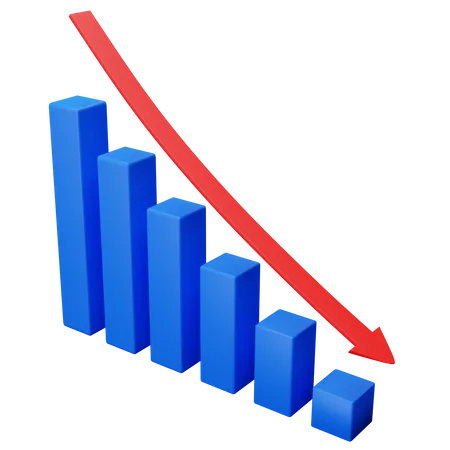 Loss Graph  3D Illustration