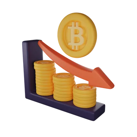 Loss in Crypto  3D Illustration