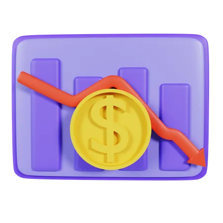 Loss Money Chart  3D Icon