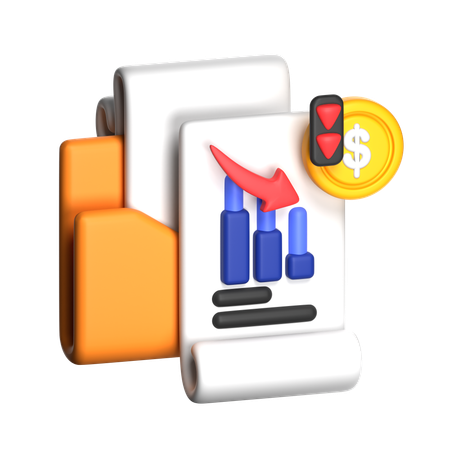 Loss Report Document  3D Icon