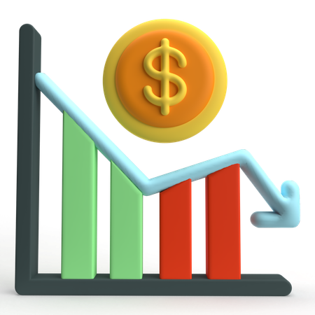 Losses Graph  3D Icon