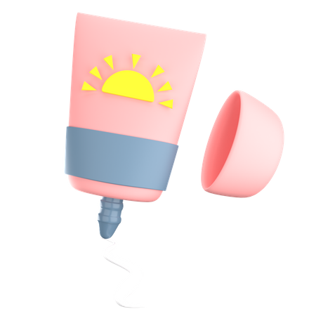 Lotion solaire pour la peau  3D Icon