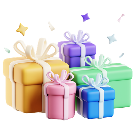 Lots Of Birthday Gift  3D Icon