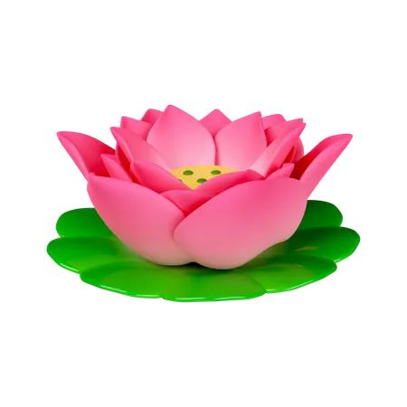 3 D Lotus Icon Isolated On White Background 3 D Rendering Illustration Clipping Path 3D Icon