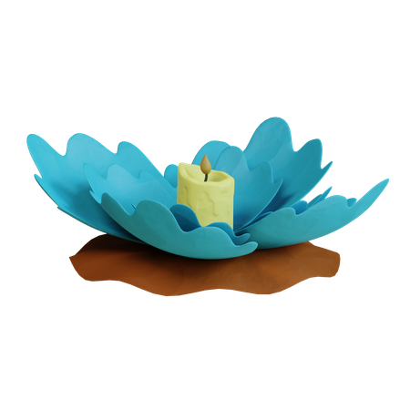 Lotus Candle  3D Icon