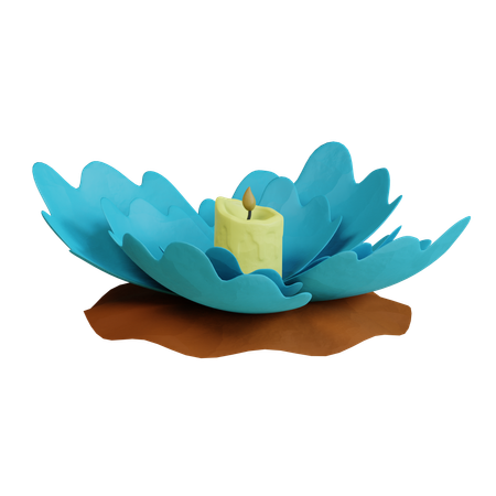 Lotus Candle  3D Icon