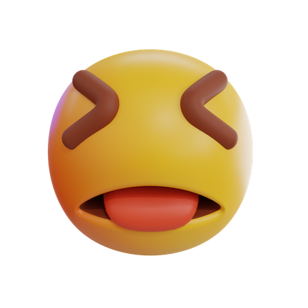 Emoji riant en plissant les yeux  3D Icon