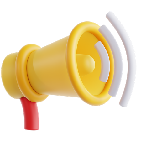 Loud Megaphone  3D Icon