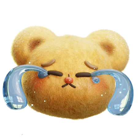 Loudly Crying Bear  3D Icon