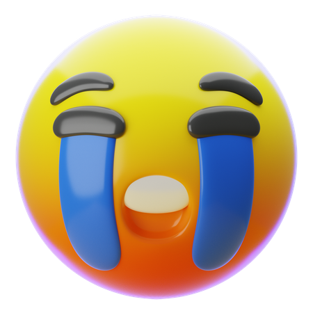 LOUDLY CRYING EMOJI  3D Icon