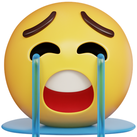 Loudly Crying Emoji  3D Icon