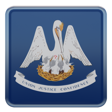 Louisiana-Flagge  3D Icon