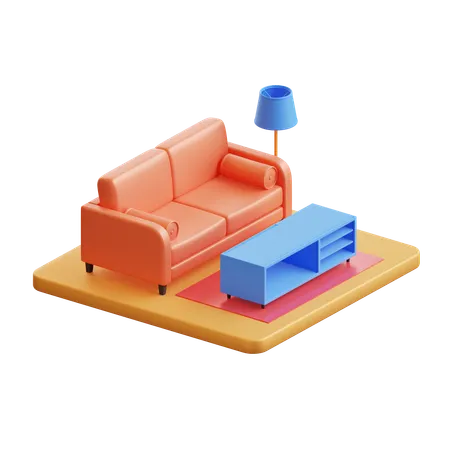 Lounge  3D Icon