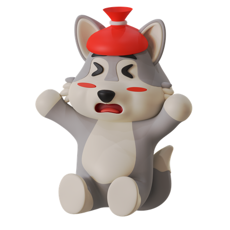 Loup malade  3D Icon