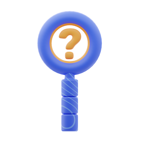 Question loupe  3D Icon