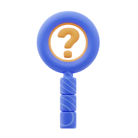 Question loupe  3D Icon