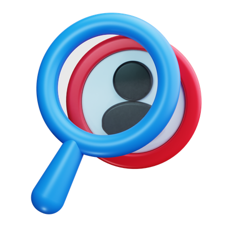 Loupe sur profil  3D Icon