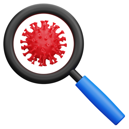 Virus de la loupe  3D Icon