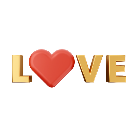 Love 3D Icon