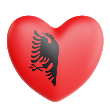 Love Albania  3D Icon