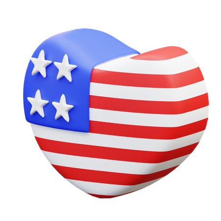 Love America  3D Icon