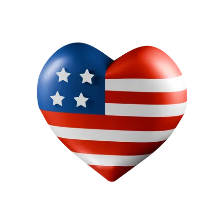 Love America  3D Icon
