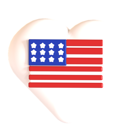 Love America  3D Icon