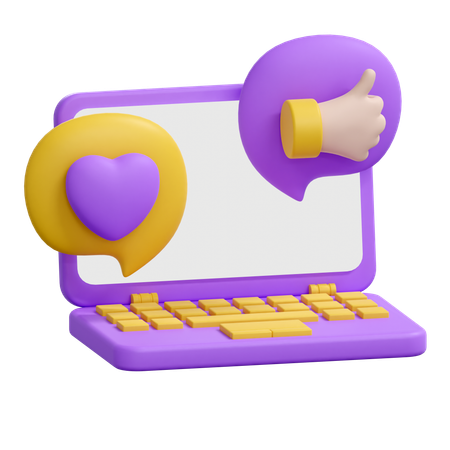 Love and like  3D Icon