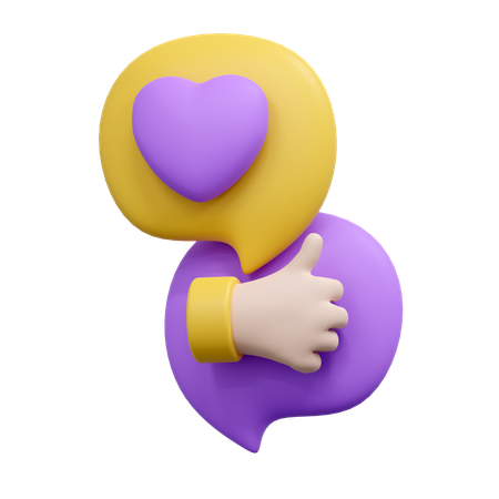 Love and like  3D Icon