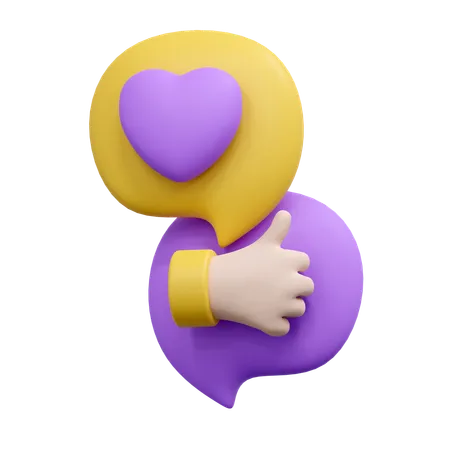 Love and like  3D Icon