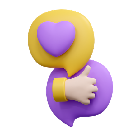 Love and like  3D Icon