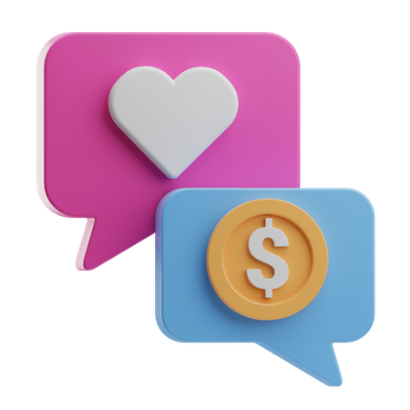 Love And Money  3D Icon