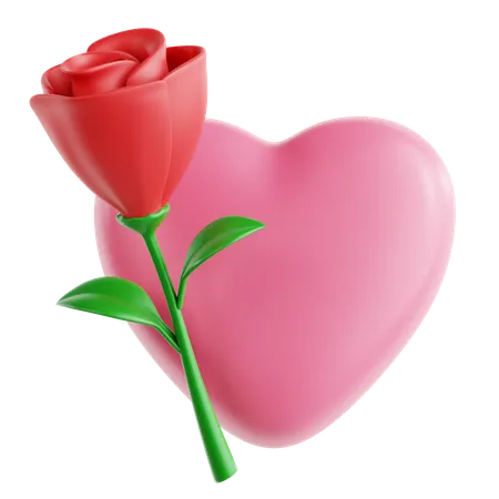 Love and Rose  3D Icon